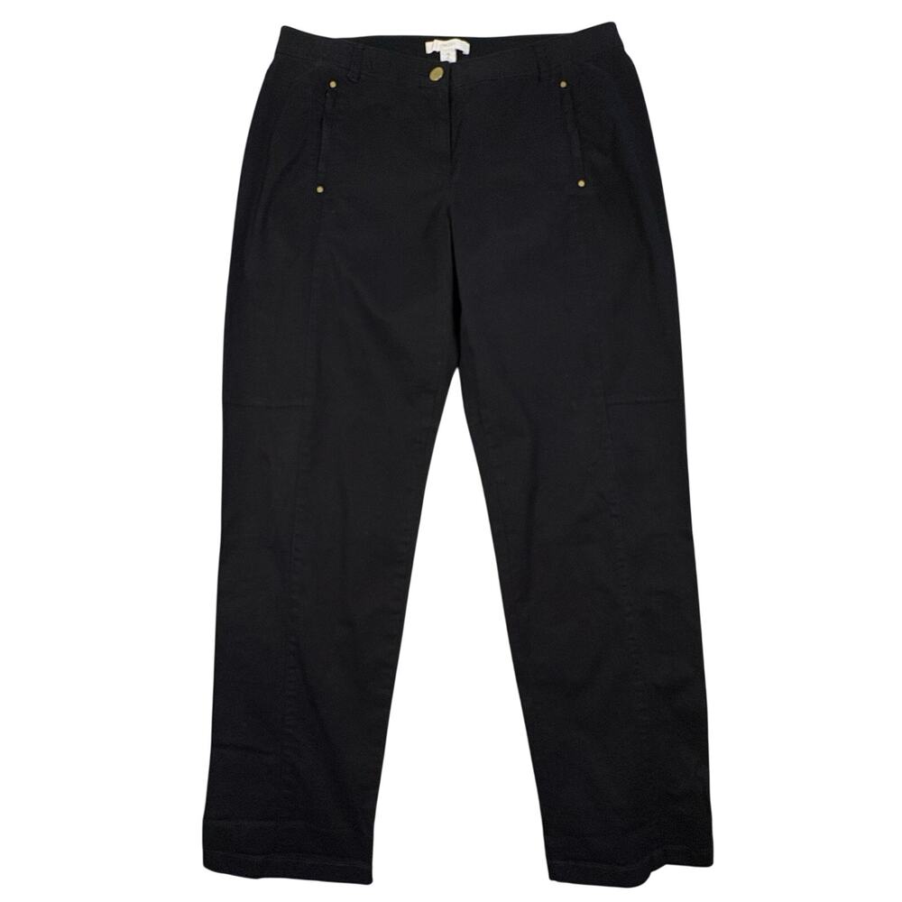 Chico's Relaxed Casual Stretch Pant Women's 14 (Chico's Size 2) Black